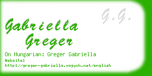 gabriella greger business card